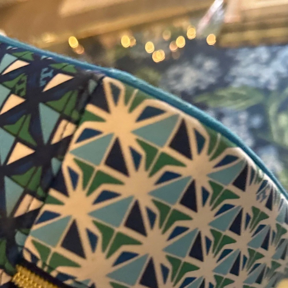 Tory Burch Geometric Blue and Green Women's Bag